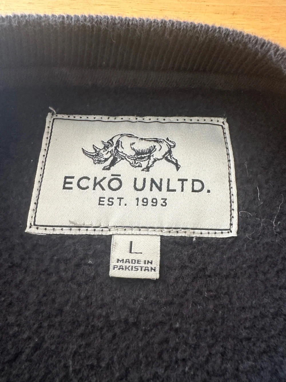 Vintage Ecko Unlimited Black Sweatshirt with Colorful Rhino Mascot. Size L - Picture 2 of 9
